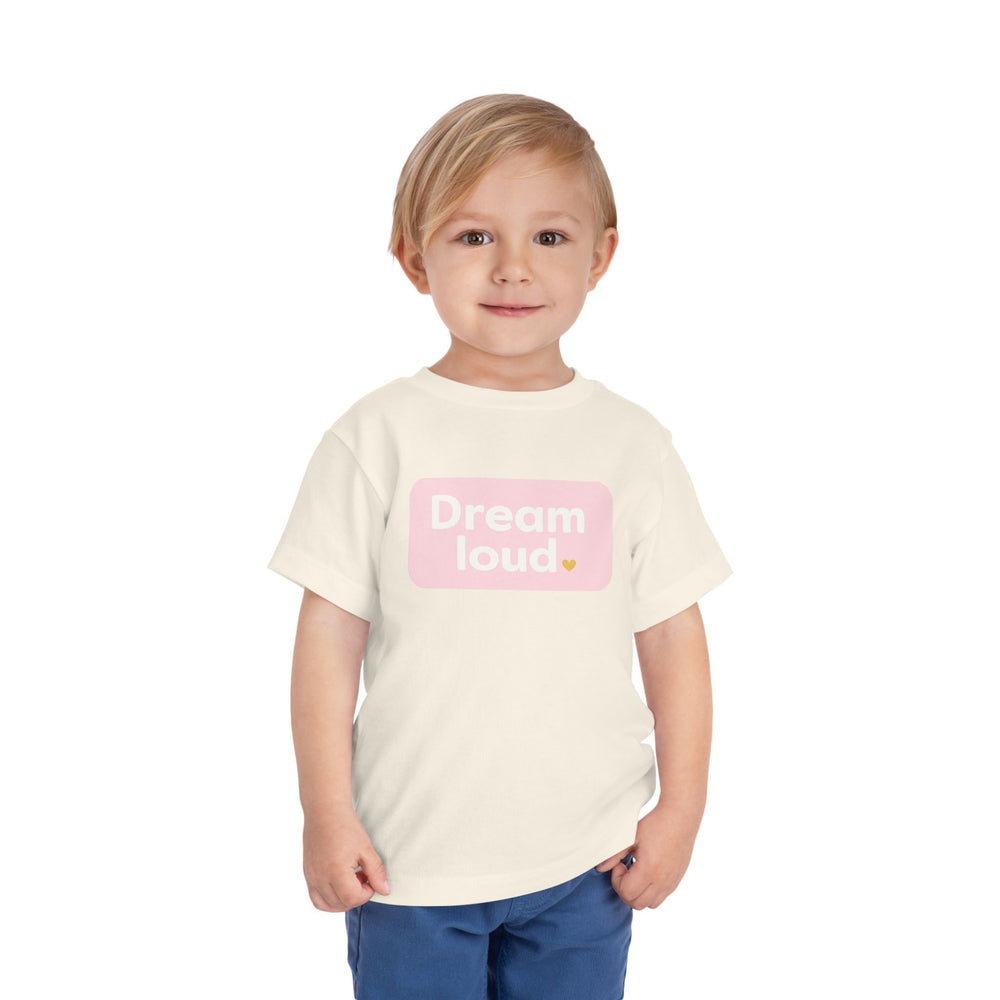 Dreamers – Toddler Short Sleeve Natural/Pink T-Shirt