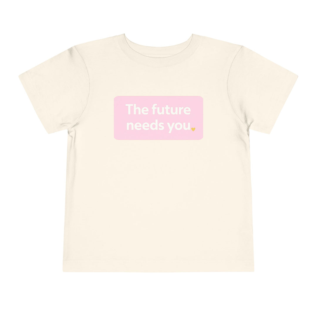 Tomorrow’s Voice – Toddler Short Sleeve Natural/Pink T-Shirt