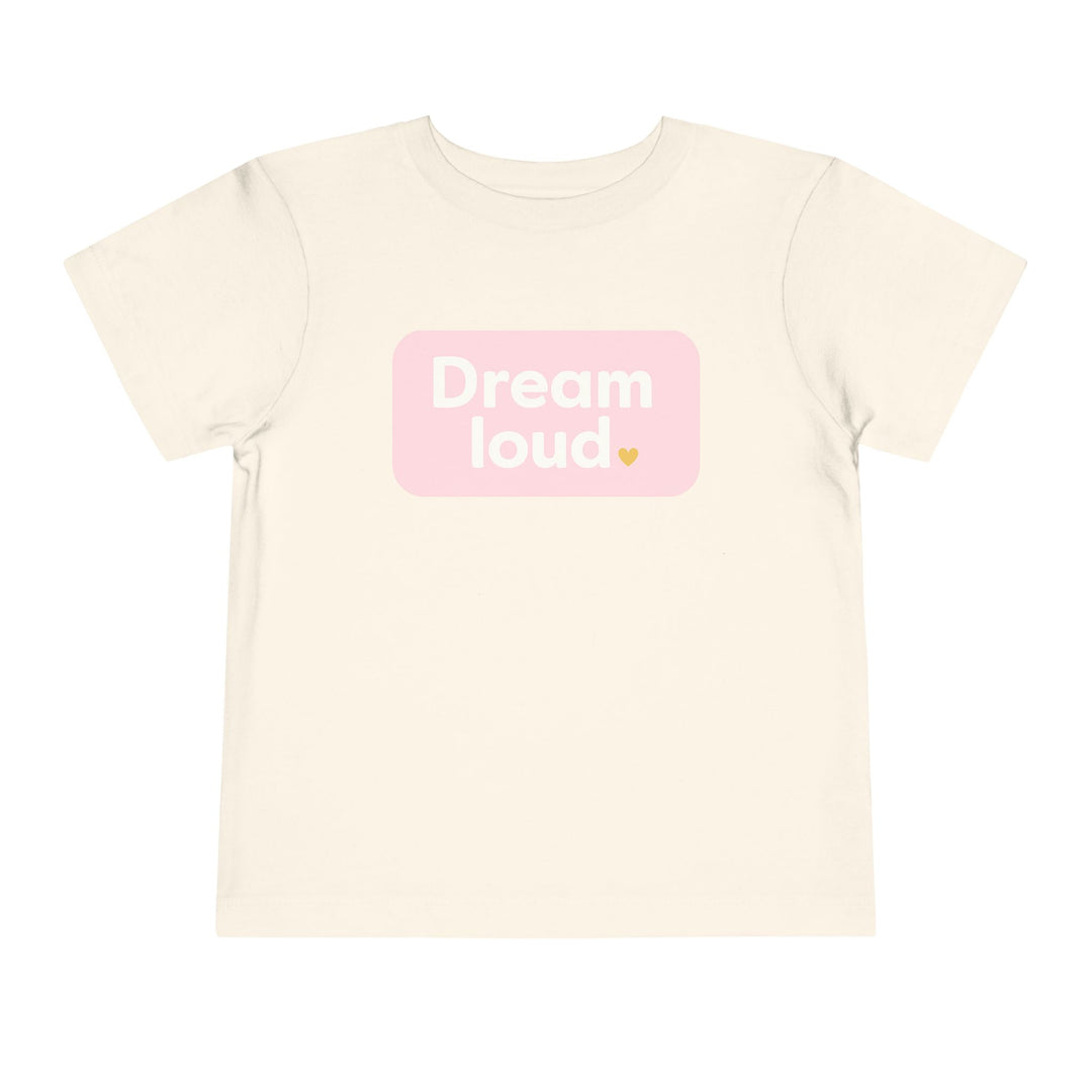 Dreamers – Toddler Short Sleeve Natural/Pink T-Shirt