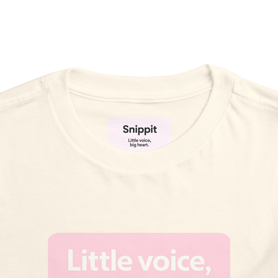 Big Hearts – Toddler Short Sleeve Natural/Pink T-Shirt