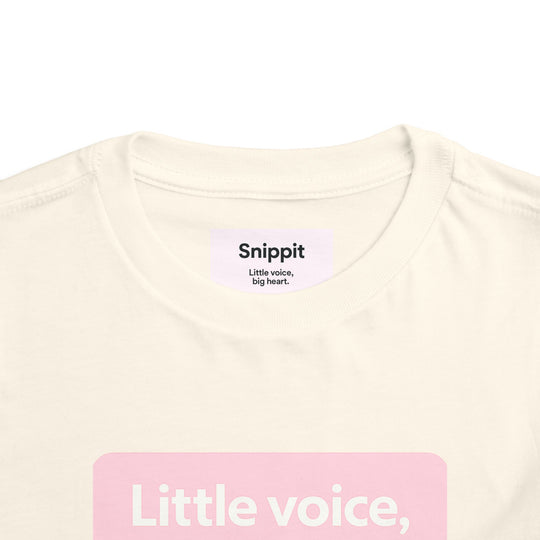 Big Hearts – Toddler Short Sleeve Natural/Pink T-Shirt