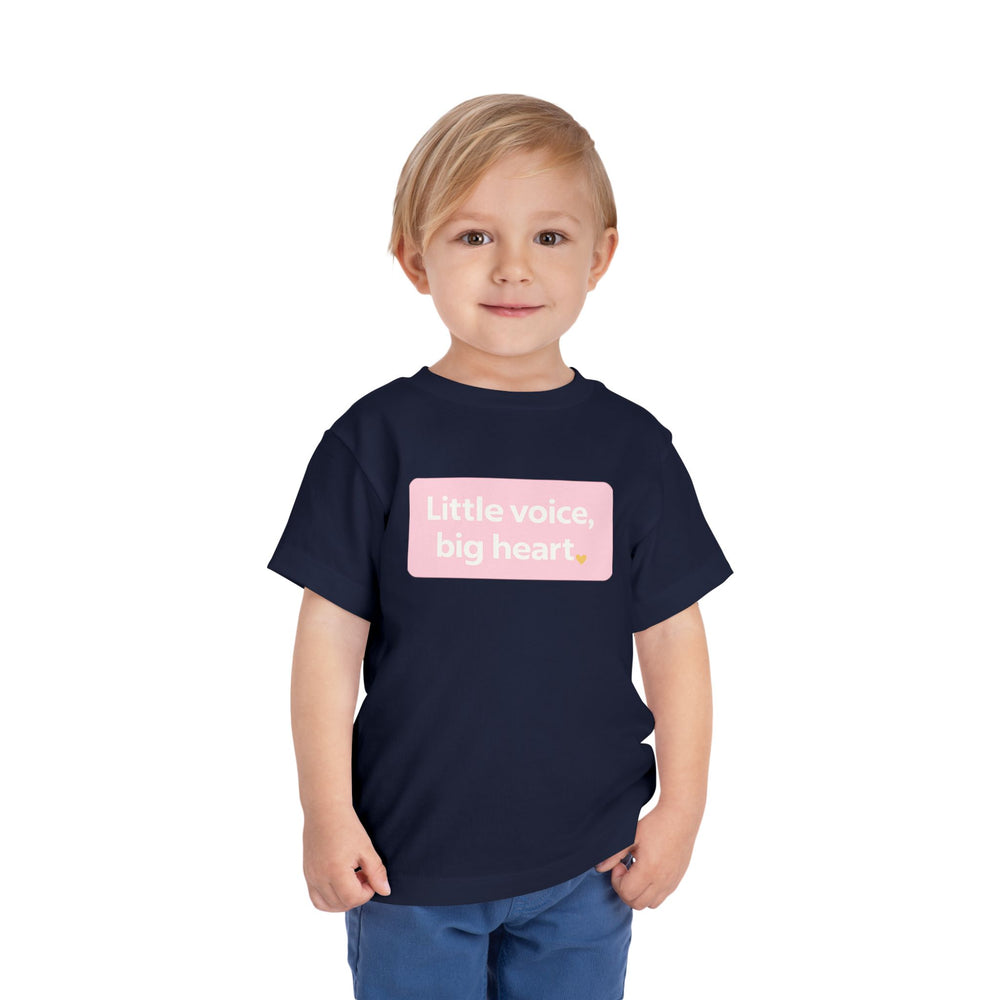 Big Hearts – Toddler Short Sleeve Navy/Pink T-Shirt