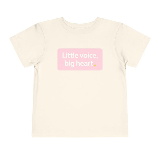 Big Hearts – Toddler Short Sleeve Natural/Pink T-Shirt