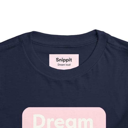 Dreamers – Toddler Short Sleeve Navy/Pink T-Shirt