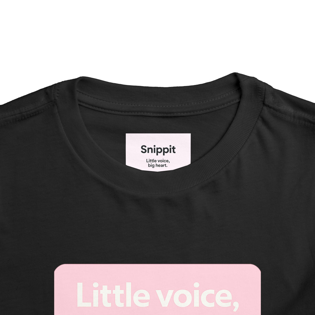 Big Hearts – Toddler Short Sleeve Black/Pink T-Shirt