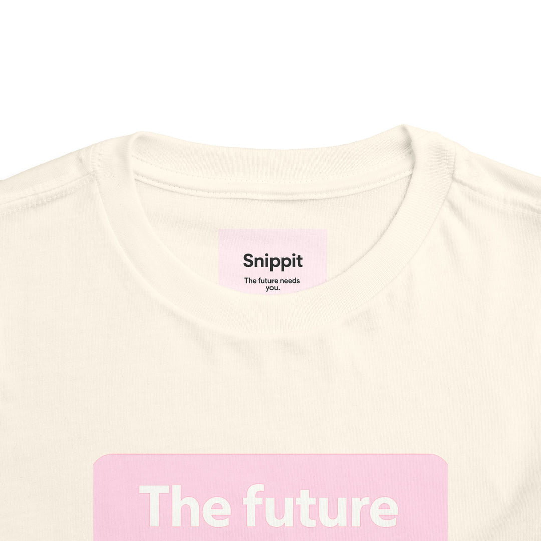 Tomorrow’s Voice – Toddler Short Sleeve Natural/Pink T-Shirt
