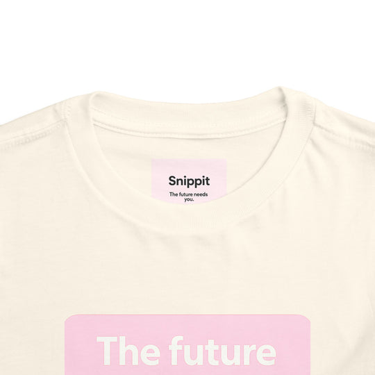 Tomorrow’s Voice – Toddler Short Sleeve Natural/Pink T-Shirt