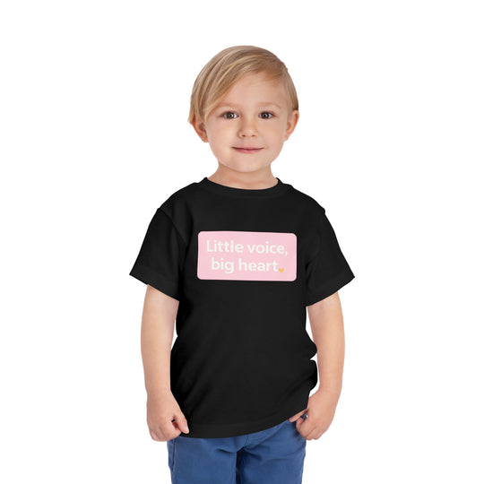 Big Hearts – Toddler Short Sleeve Black/Pink T-Shirt