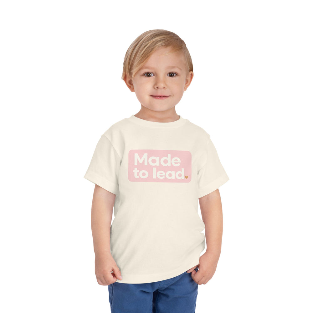 Future Leaders – Toddler Short Sleeve Natural/Pink T-Shirt