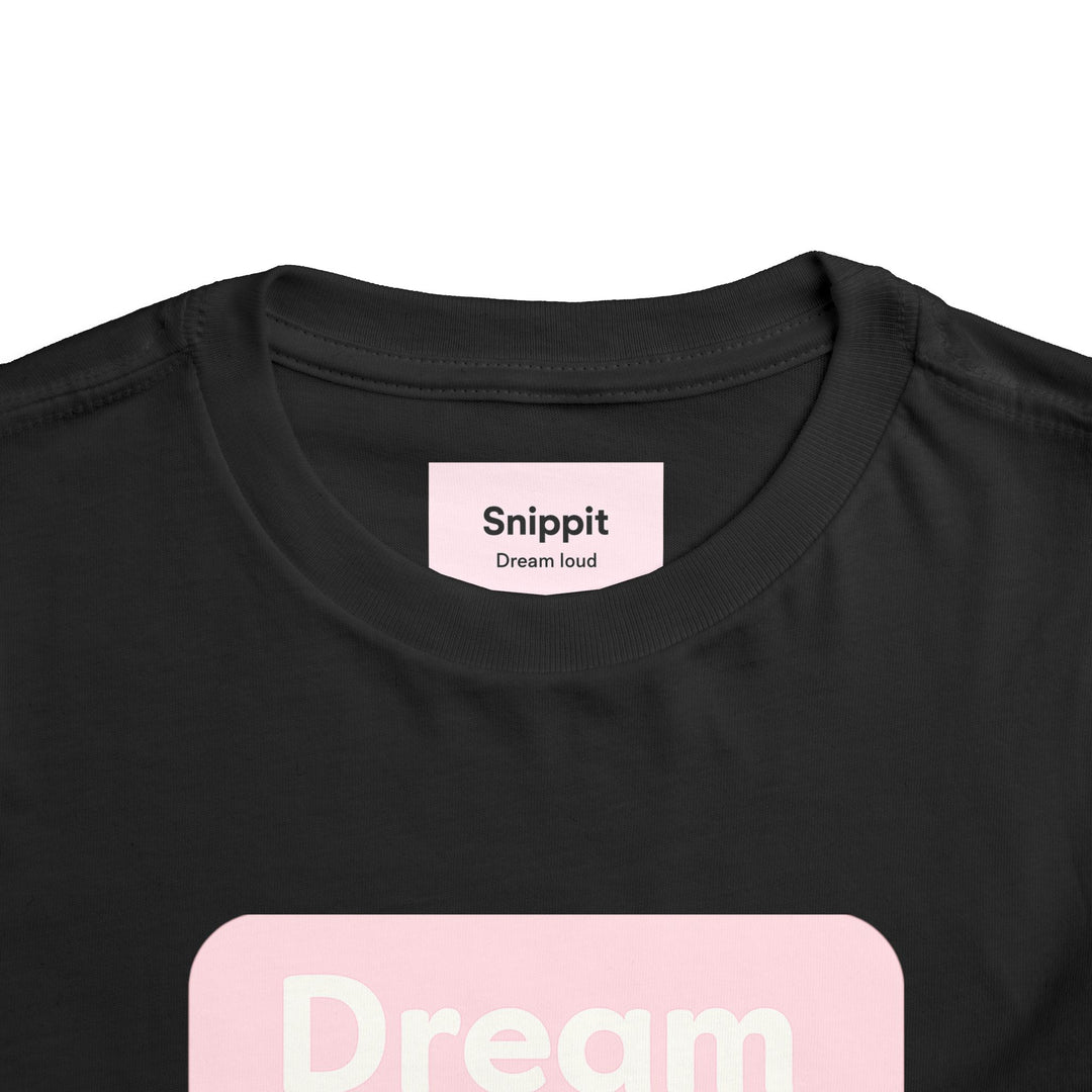Dreamers – Toddler Short Sleeve Black/Pink T-Shirt