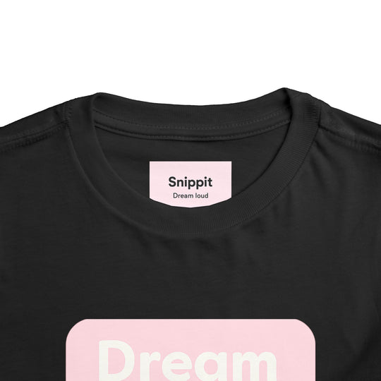 Dreamers – Toddler Short Sleeve Black/Pink T-Shirt