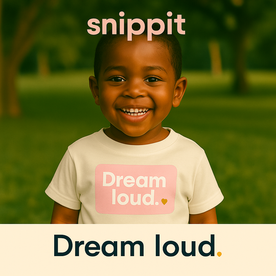 Dreamers – Toddler Short Sleeve Natural/Pink T-Shirt